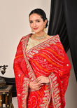Pure Chinon Georgette Bandhani Saree