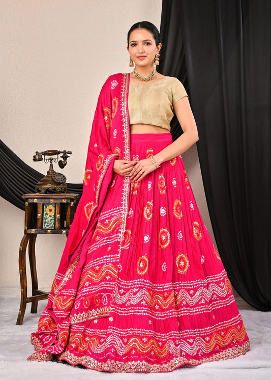 Pure Gajji Silk Lehenga