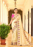 Regal Tissue Zari Saree with Patchwork Embellishments