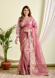 Rosewood Pink Crush Saree – Delicately Elegant, Gracefully Grand