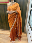 Sheena Rust Orange Colour Saree