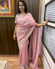 Valentina Pink Sequence Handwork Saree